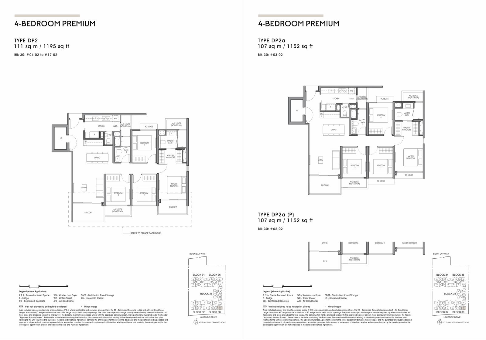 Lucerne Grand brochure floor plan sheet
