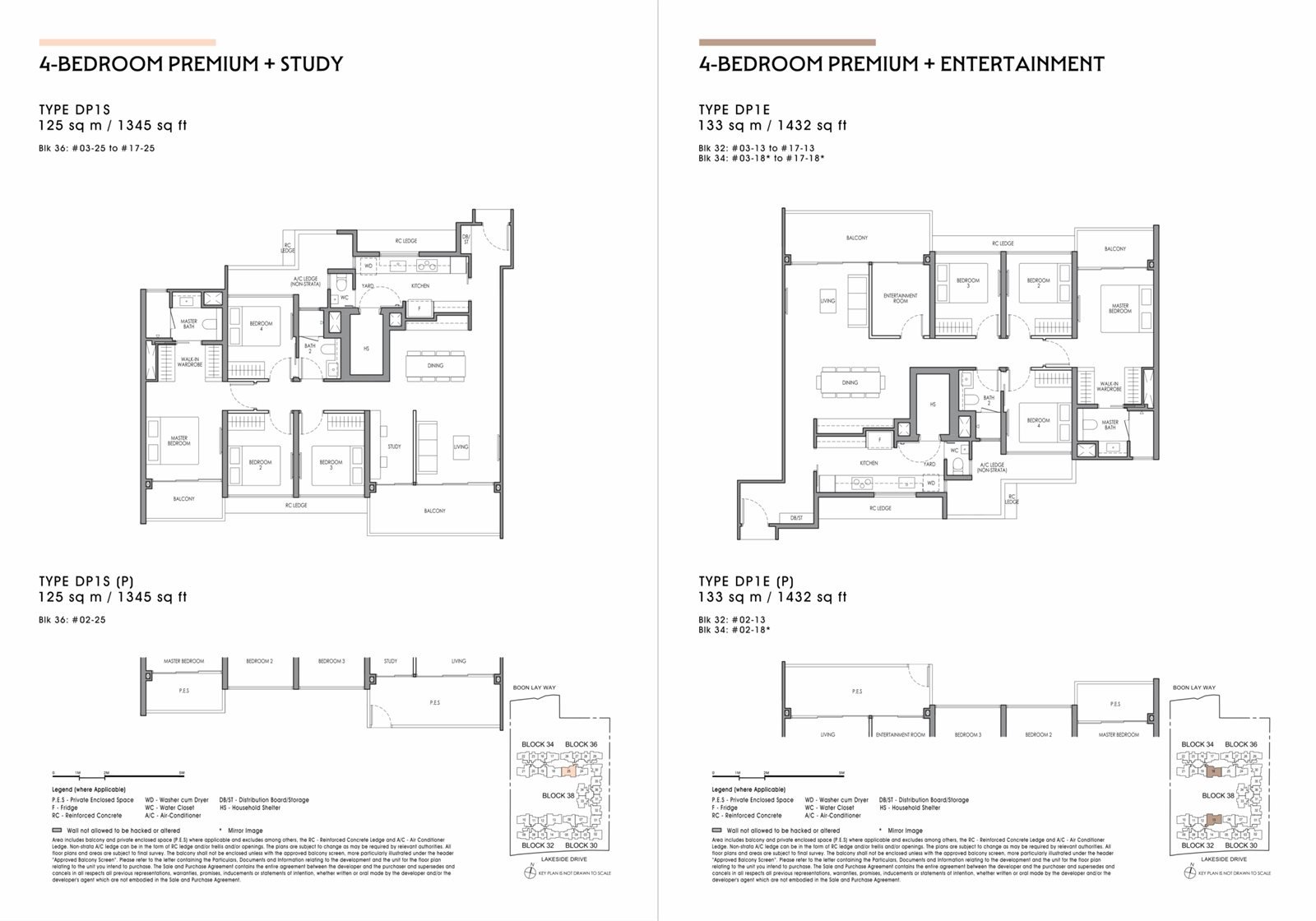 Lucerne Grand brochure floor plan sheet