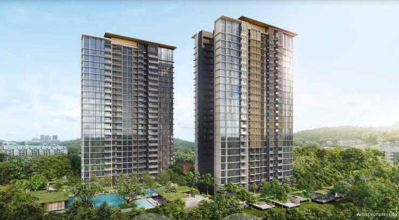 Tower facade view of the development
